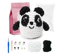 LetCartMaker Kit de crochet pour débutant, kit de démarrage au crochet avec tutoriels vidéo étape par étape étape par étape, cadeau d'anniversaire pour enfants et adultes, Panda