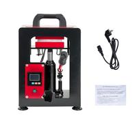 LetCartMaker Machine de presse à chaud hydraulique, 600 W Machine de presse à chaleur hydraulique manuelle 4 tonnes Pression Extracteur de colophane pour bars à café et maison, rouge