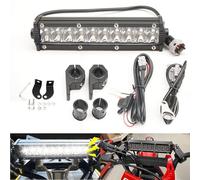 Letgoing Kit de phares de moto 60 W 12-36 V LED avec barre lumineuse spot d'inondation pour guidon de 2,2 cm pour enduro, moto tout-terrain, vélo électrique YZ 250F/FX 450F/FX CRF250R/RX CRF450R/RX