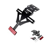 Letgoing Support de Plaque d'immatriculation Moto Universel avec éclairage LED et Clignotant Angle Ajustable Aluminium Convient pour CB650R/CBR650R YZF R1/R3/R6/R25 MT-07 (Normal)