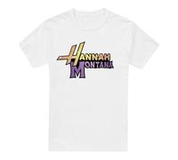 Lethal Tongue Disney Camp Rock Hannah Montana Logo Ladies T Shirt, White, Blanc, S Mixte
