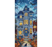 Letistitch kit de broderie au point de croix "Villa hantée", motif à compter, 19x39cm