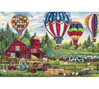 Letistitch Kit de point de croix "Auf und davon", motif à compter, 40x26cm