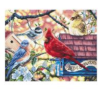 Letistitch Kit de point de croix Motif oiseau printanier