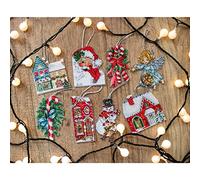 Letistitch set de broderie au point de croix "Christmas toys set no 2 Set of 8 pcs. "8x10cm