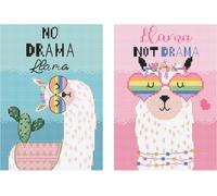 Letistitch point de croix set "Kein Drama-Lama", modèle à compter, 10x14cm