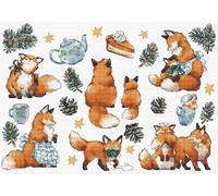 Letistitch - Set de broderie au point de croix "Foxy New Year", 39x27cm