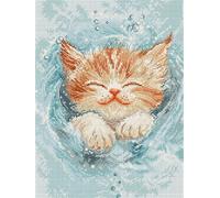 Letistitch - Set de broderie au point de croix "Splashing playtime", 18x24cm