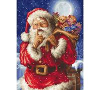 Letistitch Set de points de croix "Le secret du Père Noël", motif à compter, 27x20cm