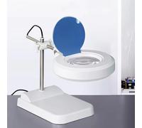 LeTkingok Loupe de Table Lumineuse LED 220 V CA, Grossissement 30x pour la Réparation Électronique, l'Inspection et les Applications Industrielles