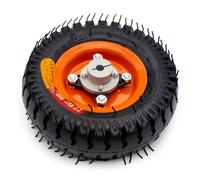 LeTkingok Pneu Gonflable en Caoutchouc de 200MM avec Coupleur de Serrage, Roue Motrice pour Châssis de Voiture Intelligente de 8 Pouces(Axe de couplage 10 mm)