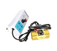 LeTkingok Pompe de Surpression Domestique Réglable Basse Température 220V, Régulateur de Débit D'eau Automatique, Débitmètre à Turbine 750W (1 pouce)
