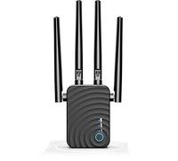 Letmetry Répéteur WiFi Amplificateur 1200Mbps, WiFi Extender Double Bande 2.4GHz et 5GHz avec 2 Ports LAN, Compatible avec Tous Les appareils WLAN