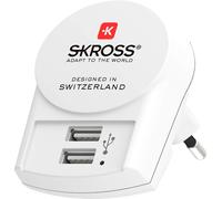 LETNERNY-1.302421 Chargeur Usb Européen (2Xa) Chargeur - Chargeur 2 Ports Usb 2.4 A, Chargeur Mural Pr Italienne - Tension 100 V - 250 V
