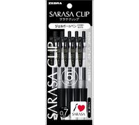 Letnerny-1 X 5 Pens Zebra Sarasa Clip Gelink Ballpoint Pen 0.7mm P-Jjb15-Bk5 Black By Zebra