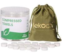 Letnerny-100 Pcs Serviette Comprimée Jetable Blanche À Base De Plantes Avec Sac De Rangement,Mini Serviette Comprimée Portable Serviette Pour Voyage, Camping, Salon De Beauté, Plein Air