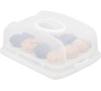 LETNERNY-10027896_49 Blanc Boîte Gâteaux, Brownies, Rectangulaire, Couvercle, Idéale Pour Les Fêtes, Hlp 15,5X37,5X27,5Cm