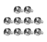 LETNERNY-10Pcs Bouchons De Terminaison Coaxiaux De Type F 75 Ohms Résistance Extrémités Couvercle De Protection Anti-Poussière Connecteur Pour Booster Séparateur Amplificateur Câble Coaxial