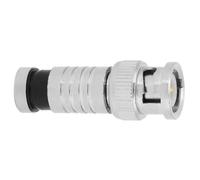 LETNERNY-10Pcs Connecteur De Compression Mâle Bnc À Tête Sans Soudure Adaptateur Coaxial Q9 Haute Fréquence Étanche À L'Humidité Pour Systèmes De Vidéosurveillance Rg59