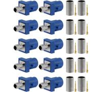 LETNERNY-10Pcs Fakra C Connecteurs Mâles À Sertir Fakra C Connecteur Bleu Mâle Codage À Sertir Pour Rg58 Câble