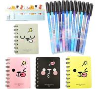 Letnerny-12 Pièces Effaçable Stylos Gel Point Fin Faire Disparaître Les Erreurs Des Stylos 4 Pièces Petits Cahiers Et 1 Chien Note Collante Pour Dessiner L'écriture Planificateur Mots Croisés