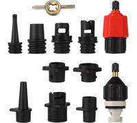 Letnerny-12pcs Adaptateur De Pompe Sup Gonflable, Gonflage Rapide Adaptateur De Pompe Pour Planche À Pagaie 2 Adaptateurs De Valve Sup Avec 9 Buses De Valve D'air Pour Bateau Gonflable Kayak
