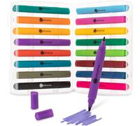 Letnerny-16 Mini-Marqueurs À Alcool - Couleurs Intenses - Ensemble De Feutres À Alcool - Ensemble De Marqueurs Touch Twin Pour Le Dessin, La Peinture, Le Bricolage