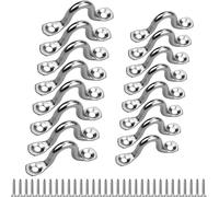 Letnerny-16 Pièces Boucles De Pont Pour Kayaks Boucles Pont Pour Kayaks Boucles De Pont Pour Kayaks Plate Pontet Inoxydable Oeil Plaque Canoe Boucle Pont Avec 32 Vis Pour Gréement Canoë Kayak(4mm,5mm