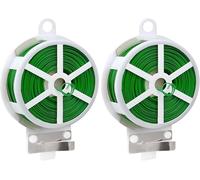LETNERNY-2 Bobines De 50M De Fil De Fixation Avec Pince Coupante, Liens De Fixation Pour Plantes, Liens De Fixation Pour Plantes Pour L'Organisation Du Jardin Domestique