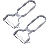 Letnerny-2 Éplucheurs Avec Lame Dentelée À Double Tranchant ¿ Idéaux Pour Éplucher Tomates, Kiwis, Mangues, Poivrons Et Plus Encore, Pour Droitiers Et Gauchers ¿ Acier Inoxydable