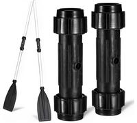 Letnerny-2 Morceaux Paddle Ports Aviron Ports Connexion À Vis Partie De Rechange Pour Tuyau Bateau Bateau De Pêche Kayak Canoë (Noir)