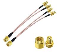 LETNERNY-2 Pack 6 "15Cm Câble Splitter Sma Sma Mâle Vers Double Sma Femelle Câble Coaxial Pour 4G Lte Routeur De Téléphonie Domestique Passerelle Modem Adaptateur Sma Câble Coaxial En Forme De V