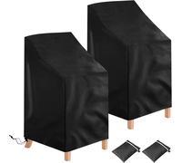 LETNERNY-2 Pi¿¿ces Housse Cha Jardin, Oxford Housse De Protection Pour Cha s Imperm¿¿able, Coupe-Vent, Anti-Uv Housse Fauteuil Jardin Pour Cha s De Jardin Et De Balcon - 64X64X70/120 Cm