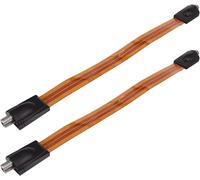 LETNERNY-2 X 31,8 Cm/12,5Inch Plat Passe-Fenêtre Sat Câble Ultra Mince À Fil Plat Tv Satellite Line F Femelle Connecteur Pour Portes Fenêtres-Cuivré