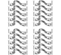 Letnerny-20 Pièces Pontet Inox, Plaque Oeillet Acier Inoxydable, Boucles De Pont En Acier Inoxydable, Boucles De Pont Pour Kayaks, Pontet Inox Oeil, Avec 40 Pièces Vis, Pour Kayak Canoe Rigging, 4mm