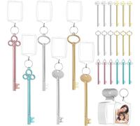 Letnerny-24 Stylos Clés Gel Avec 24 Porte-Clés Photo En Acrylique - Cadeau D'adieu, Rentrée Scolaire Ou Cérémonie De Fin D'études - Pour Élèves Et Écoliers - Stylo En Forme De Clé