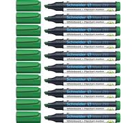 Letnerny-293 Marqueur (Pour Tableau/Chevalet, Rechargeable, Pointe 2+5 Mm) Vert, Lot De 10