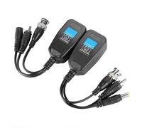 LETNERNY-2Pcsvedio Balun Réseau Émetteur Hd Cvi Tvi Ahd Puissance Passive Vidéo Audio Balun Émetteur-Récepteur Installation Facile