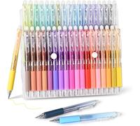 Letnerny-36 Stylos Gel De Couleur Effaçables, Pointe Fine 0.7mm, Stylos Rétractables De Couleurs Assorties Avec Gomme, Stylos Effaçables À Écriture Fluide Pour Dessiner Des Mots Croisés
