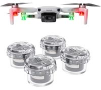 Letnerny-4 Pcs Lampes Vol De Nuit Pour Dji Mini 4 Pro Mini 3 Pro Mavic 3 Mavic 3 Cine Air 2s Fpv Mini 2 Air 2 Air Mavic Pro 2 Clignotants Colorés Feux D'avertissement Veilleuse Lampe Lumiere-Motutech