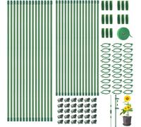 LETNERNY-461 (30 Pièces) 30 Pcs Tuteurs Pour Plantes, Réglables Tuteur Orchidée, Tuteur Plante Interieur Avec Plantes Clips & Connecteur, Pour Fixation De Orchidées, Tuteur Plante Grimpantes (30, 30+