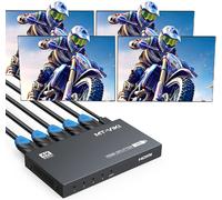 LETNERNY-4K60Hz Hdmi Splitter 1 In 4 Out Simultané Distributeur Hdmi 4 Moniteurs Mirror 1X4 Edid Hdcp 2.2 4 4 4 40M Transmission Longue Distance