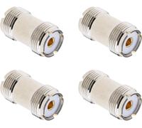 LETNERNY-4Pcs Uhf Femelle À Uhf Femelle Rf Coaxial Adaptateur Coaxial Coupleur Pl259 Barrel Connecteur Pour Cb Ham Radio Antenne Swr Mètre Câble Extension