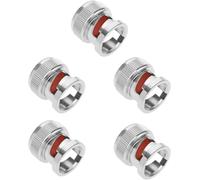 LETNERNY-5 Pièces Cache-Poussière Bnc Capuchon Anti-Poussière Diamètre 13,7Mm Hauteur 14,5Mm Capuchon Anti-Poussière Bnc Couvercle Protection Femelle Bnc Adaptateur Coaxial Rf Nickelé