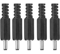 LETNERNY-5Pcs Dc Power Plug, 1.3Mm X 3.5Mm Male Dc Power Plug Jack Coaxial Connector Adapter