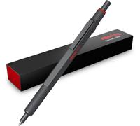 Letnerny-600 Stylo À Bille Pointe Moyenne Encre Noire Corps Entièrement Métallique Gris Foncé Pr Crantée Antidérapante Et Corps Hexagonal Rechargeable