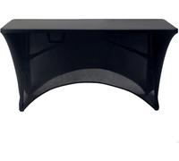 Letnerny-61545 - Housse De Table De Jardin Noire, Protection Pour Meuble ¿¿Lastique 120 X 61 X 76 Cm, Robuste Avec Support De Renfort, Ext¿¿Rieur