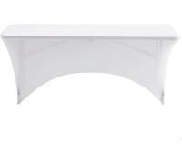 Letnerny-61547 - Housse De Table De Jardin Imperm¿¿Able Blanche - Protection De Table ¿¿Lastique 180 X 76 X 76 Cm - Housse De Meuble De Jardin R¿¿Sistante Avec Attache De Renfort