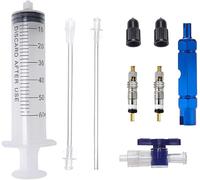 Letnerny-7 Pièces Tube De Remplis De Scellant Pour Pneu Tubeless, Avec Outil De Retrait De Valve Presta Et Presta Valve Core & Cap, Outil Réparation De Vélo, Pour Stans No Tubes Sealant Et Autres