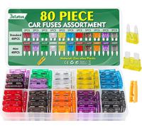 Letnerny-80 Pcs Fusible Voiture Standard Et Mini Jeu De Fusibles Auto Mixte 2a 3a 5a 7.5a 10a 15a 20a 25a 30a 35a 40a Avec Extracteur, Fusibles Plats Pour Auto Moto Truck Rv Camion